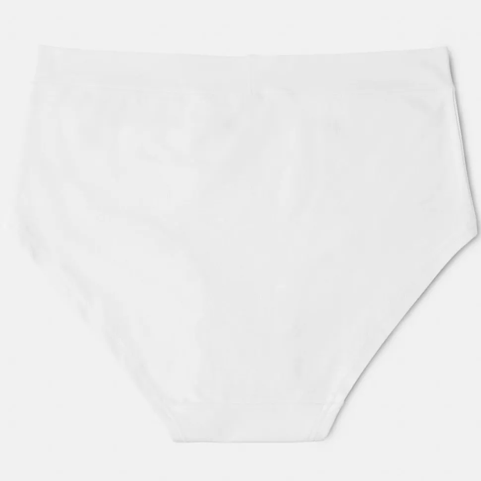 High Waist Truse Bomull, Uten Strammende Strikk X3