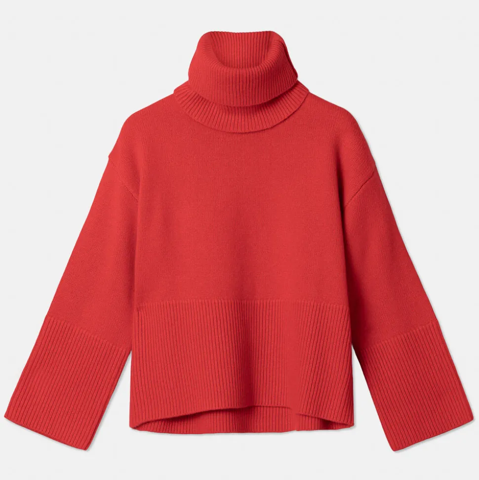 Oversized Høyhalset Genser Med Avtagbar Hals